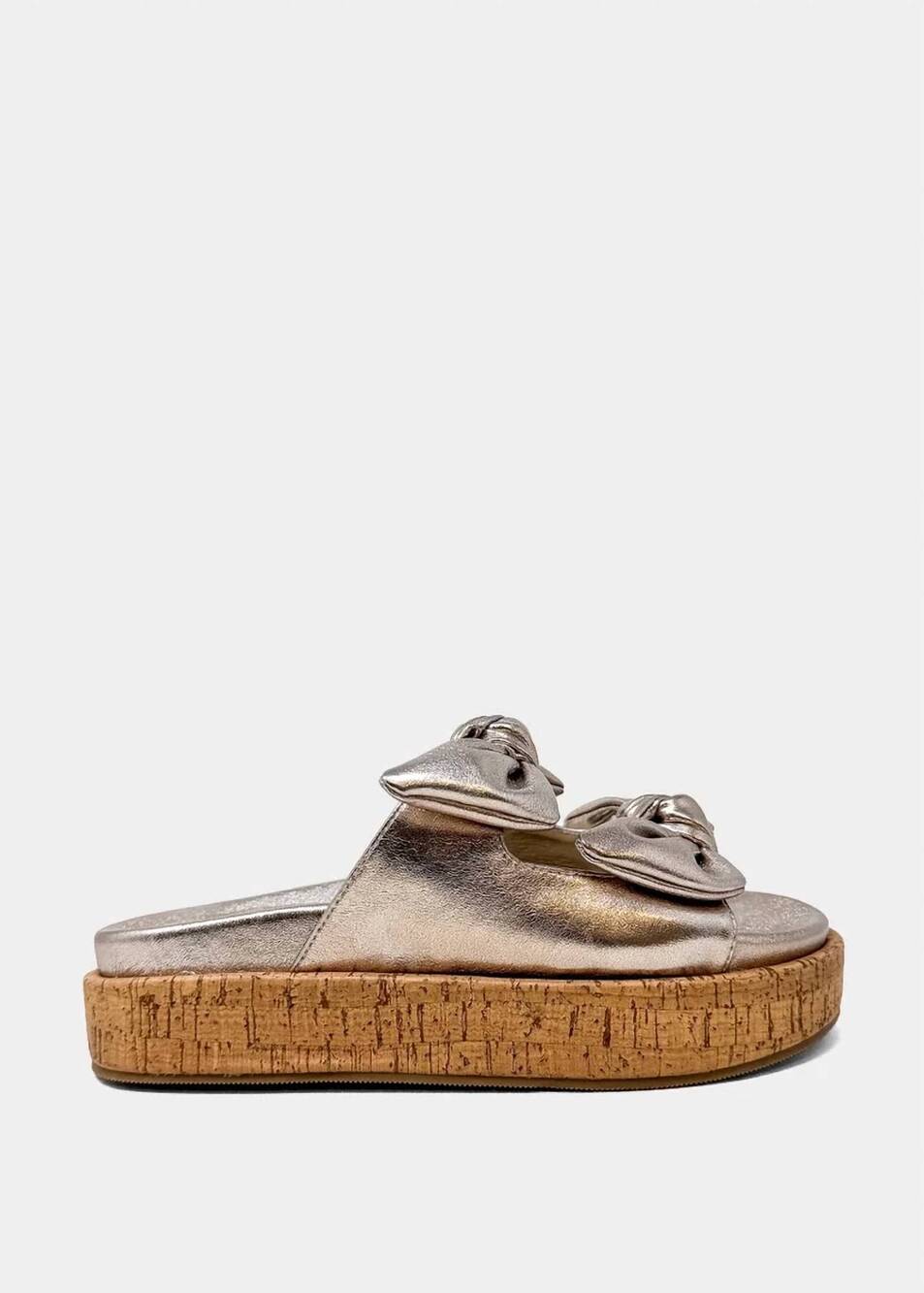 NEW SHU SHOP women's kiki slide sandal in golden